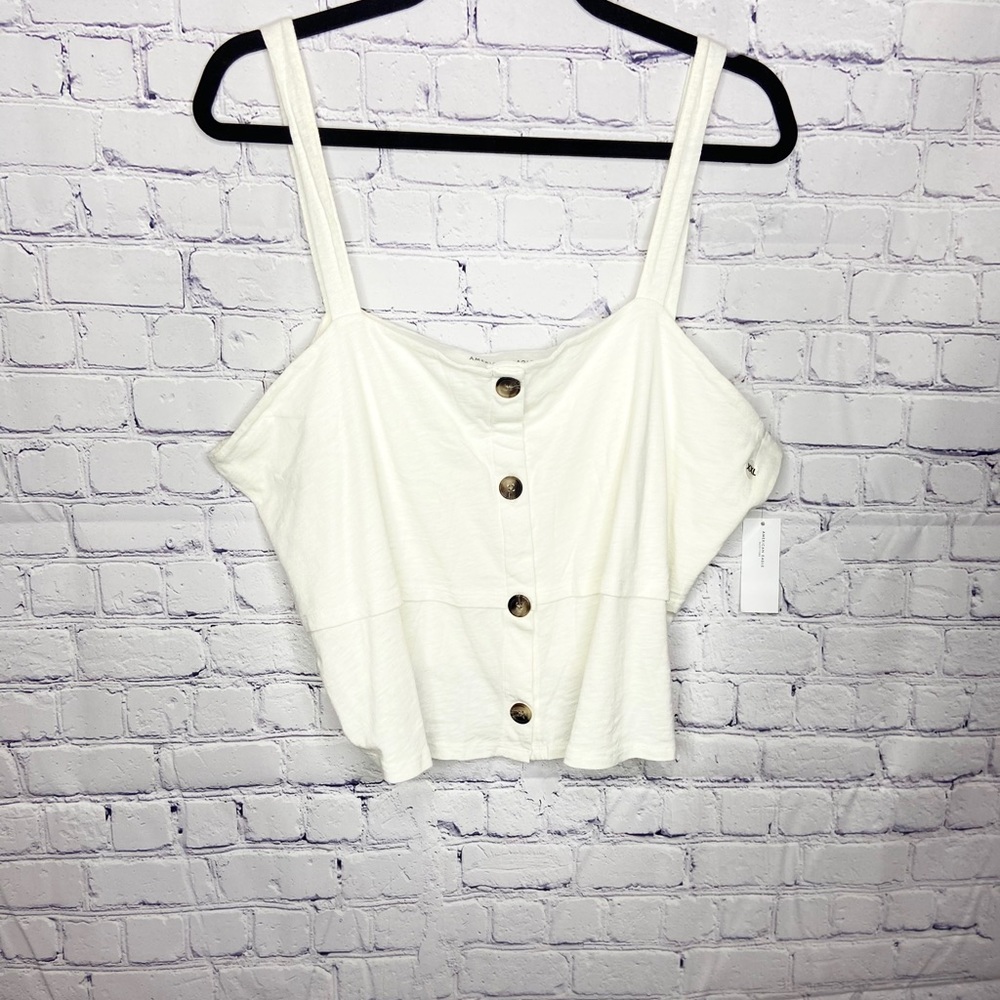 American Eagle Outfitters Button Down Crop Top